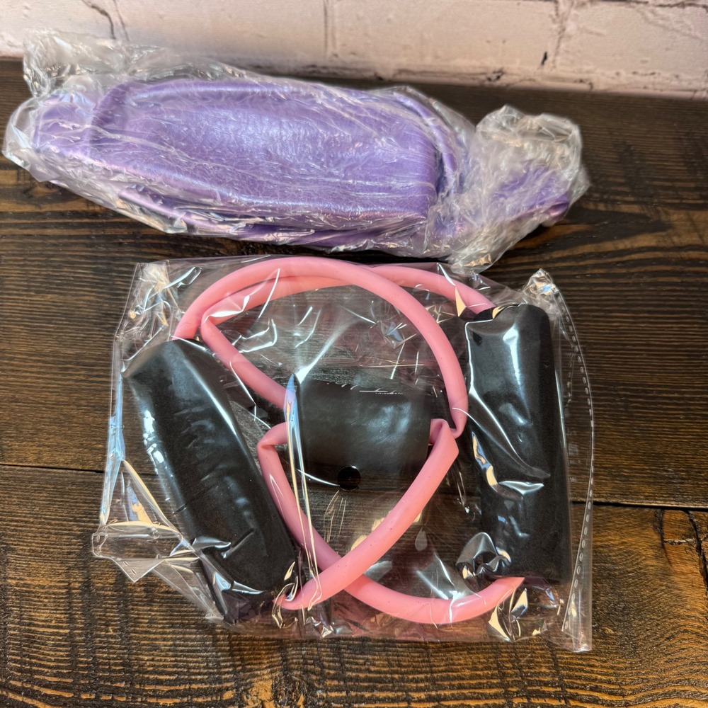 Tolbi Pilates Ring Set Women OS Purple NEW Home Gym Resistance Bands Ball Strap - Picture 4 of 7